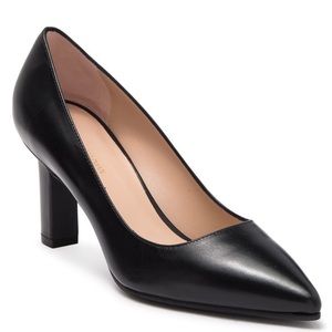 Stuart Weitzman Adria Black Leather Pumps – Size 10 Medium – Work/Classic Heel
